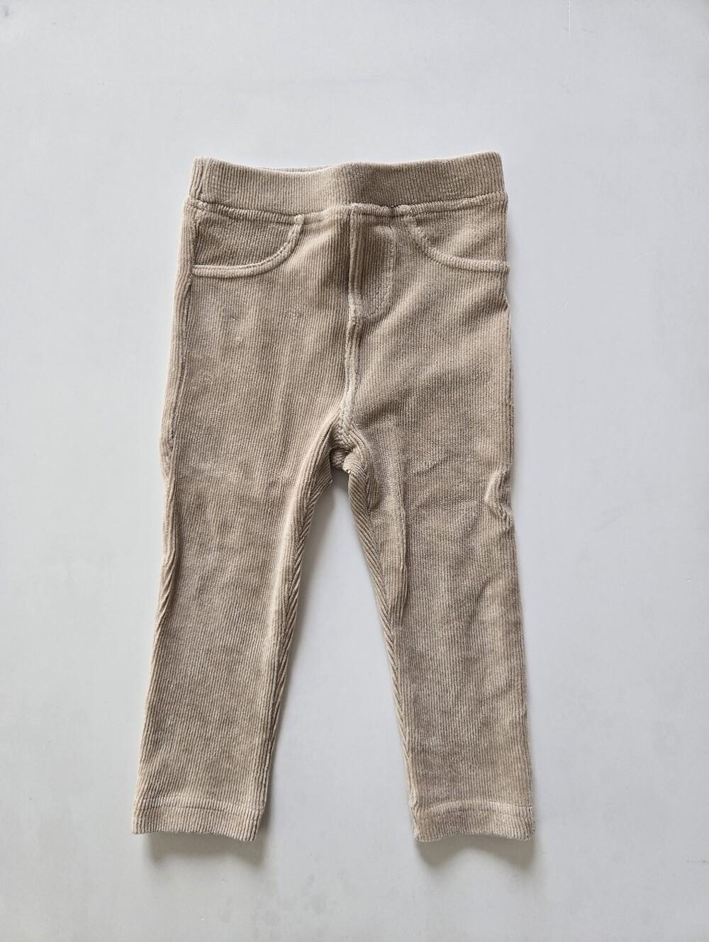 JoJo Maman Bebe Tan Stretch Ribbed "Corduroy" Leggings 12-18m